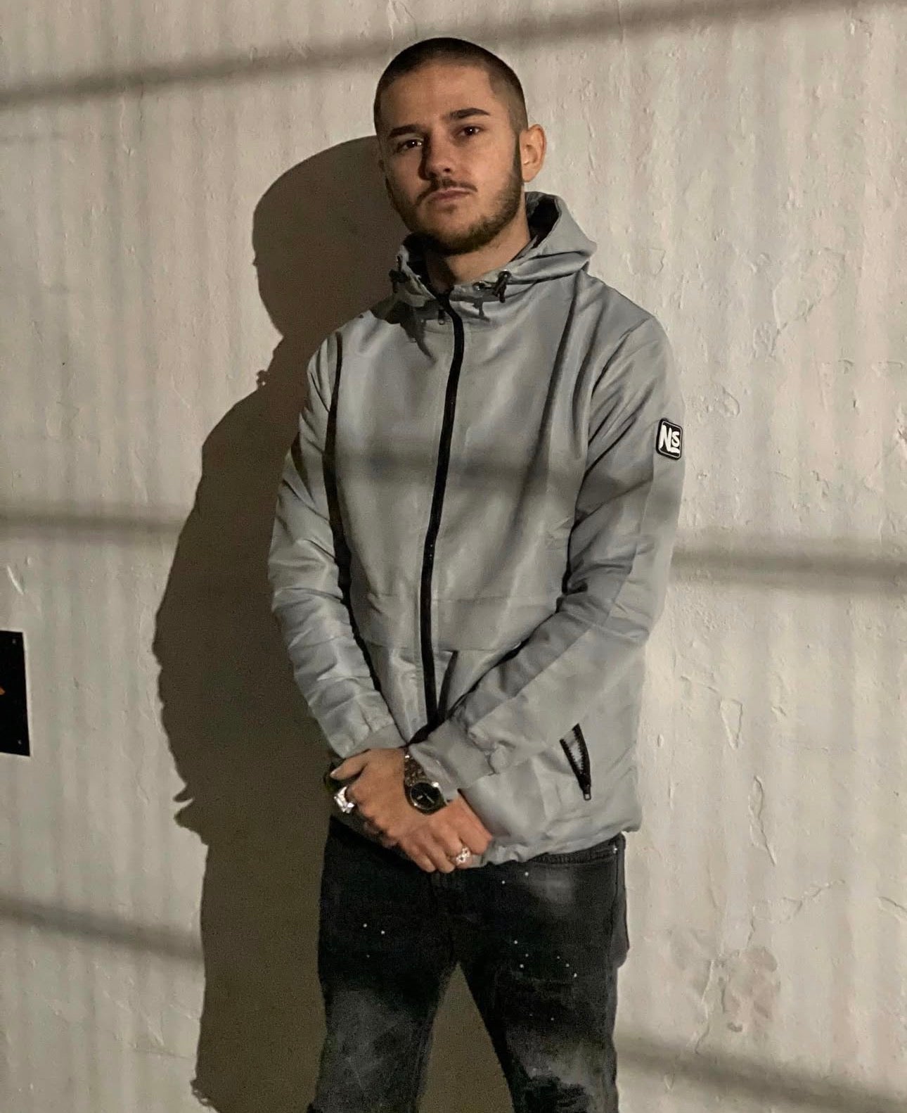 Grey No Slacking Windbreaker Jacket (Mens)