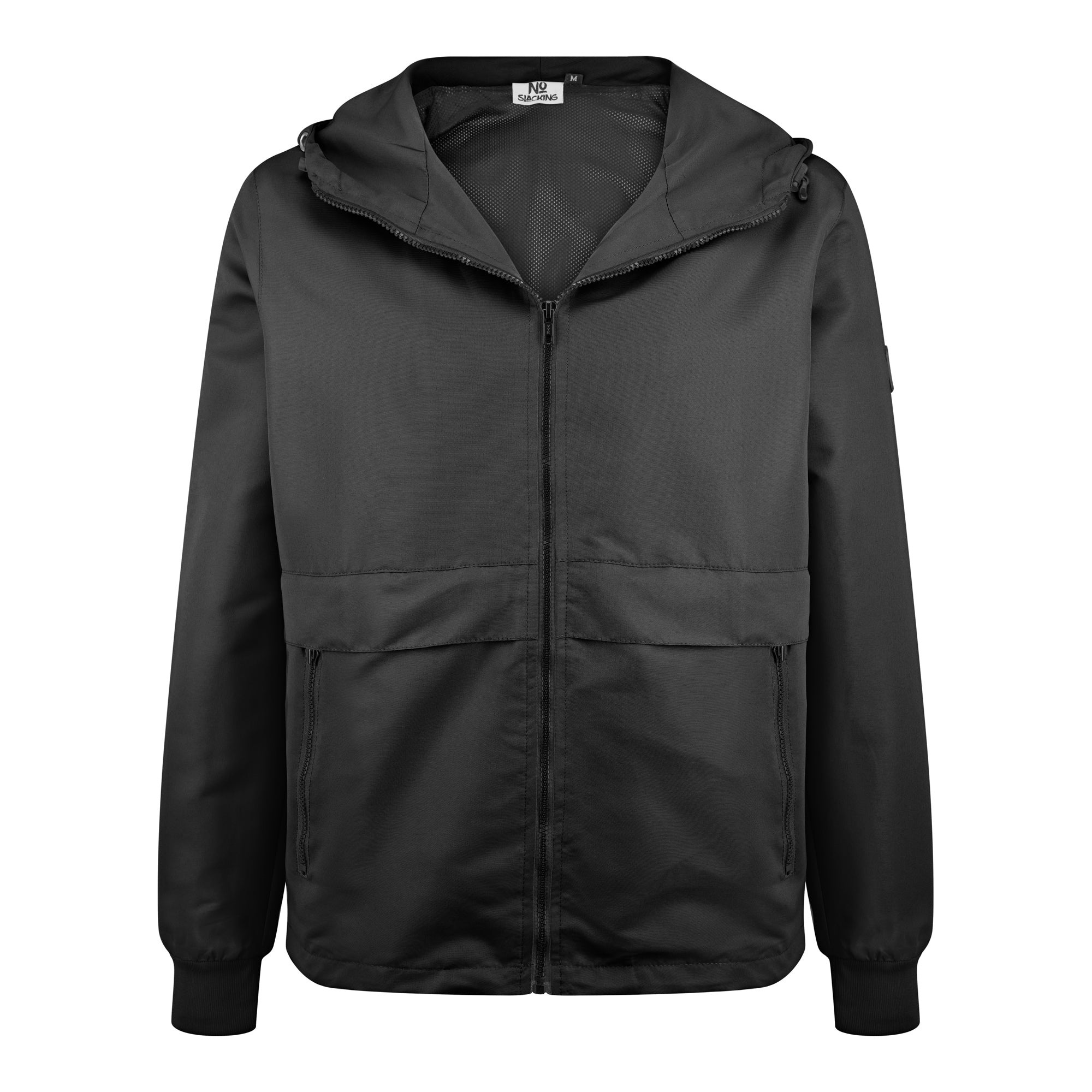 Black No Slacking windbreaker jacket (Mens)